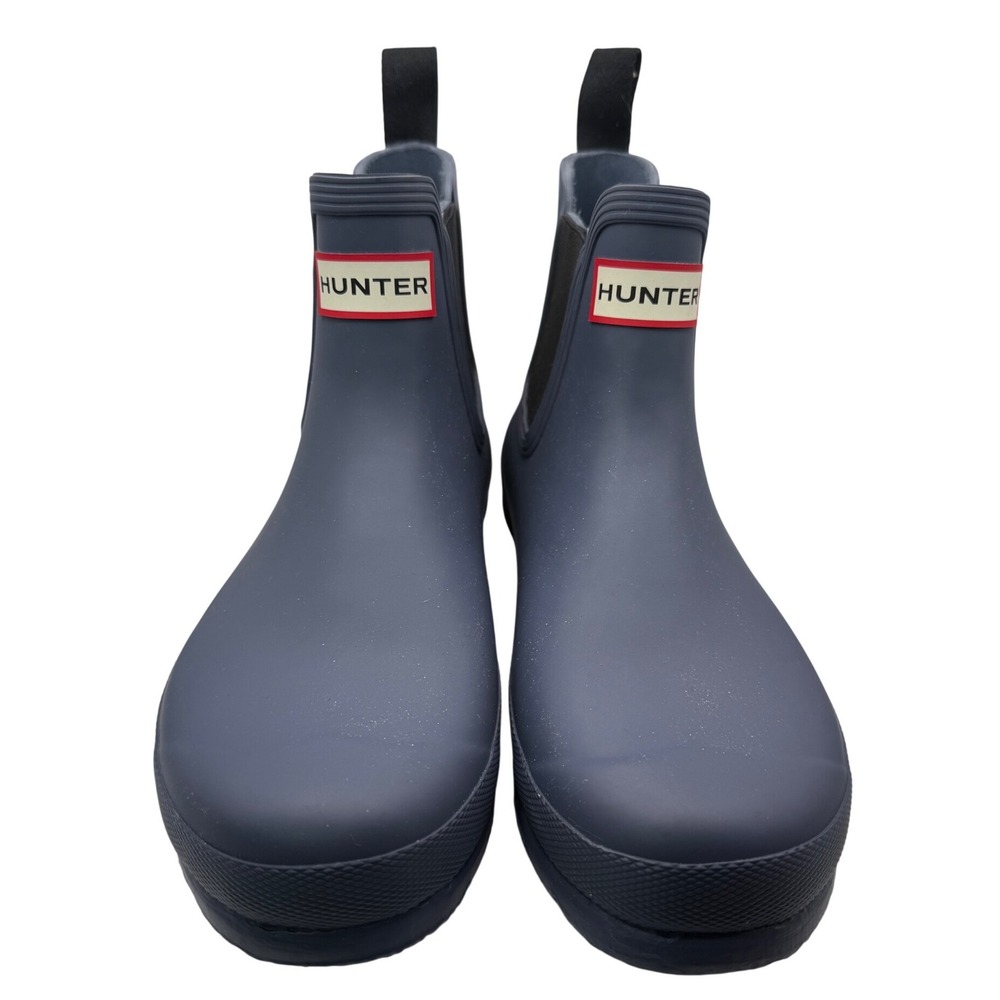 HUNTER Women's Original Chelsea Boots
Navy Slip-On Rubber Ankle Boots, Size 7